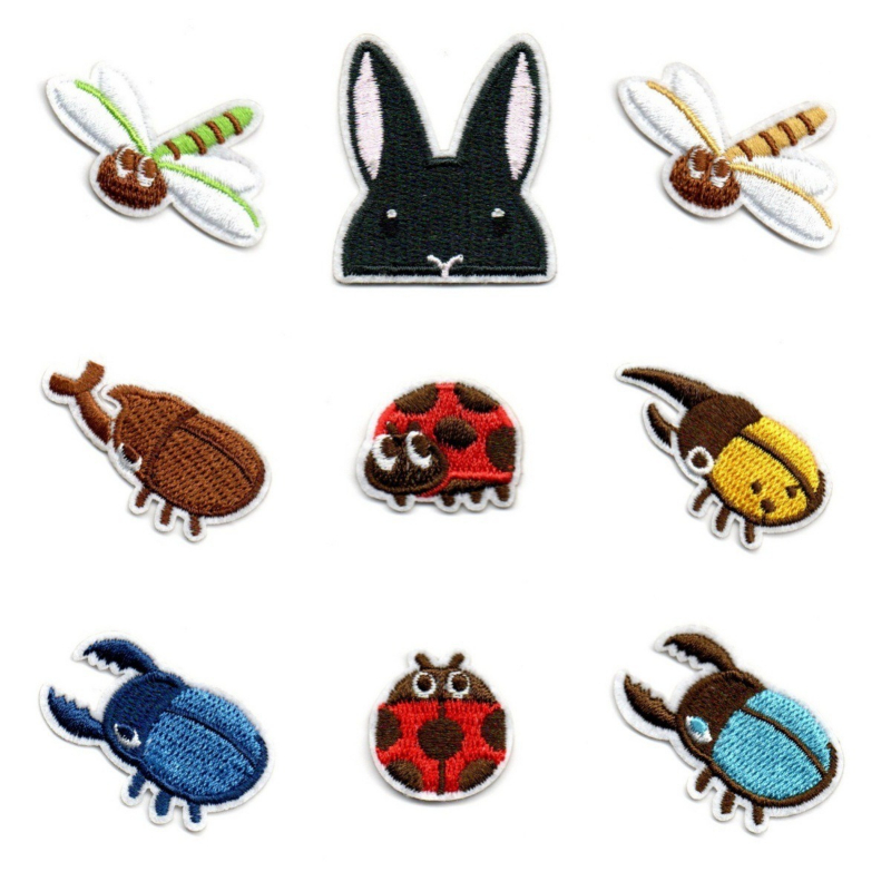 Embroidery Lady Bug - 50 шт./лот, аниме, нашивка с вышивкой,