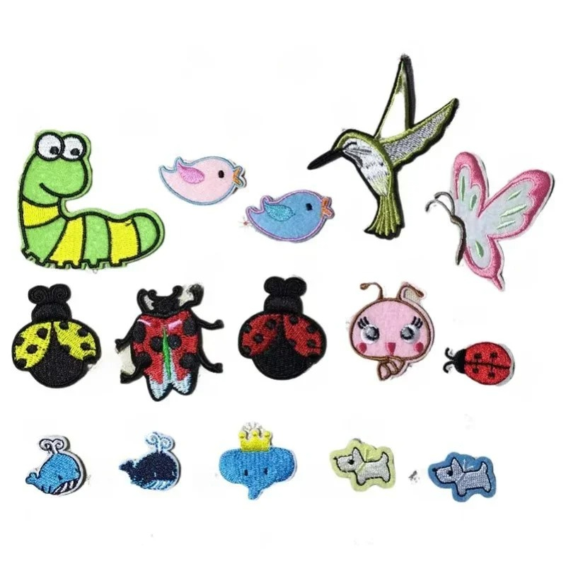 Embroidery Lady Bug - 100 шт./лот, роскошная нашивка с вышивкой